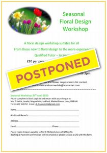 seasonal floral design workshop jo smith POSTPONED