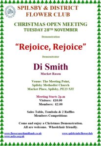 spilsby flower club - christmas open meeting