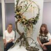 Paula Routledge and Jade Loftus on their Silver-Gilt award at Chelsea Flower Show, Second Session, with their design Connections.